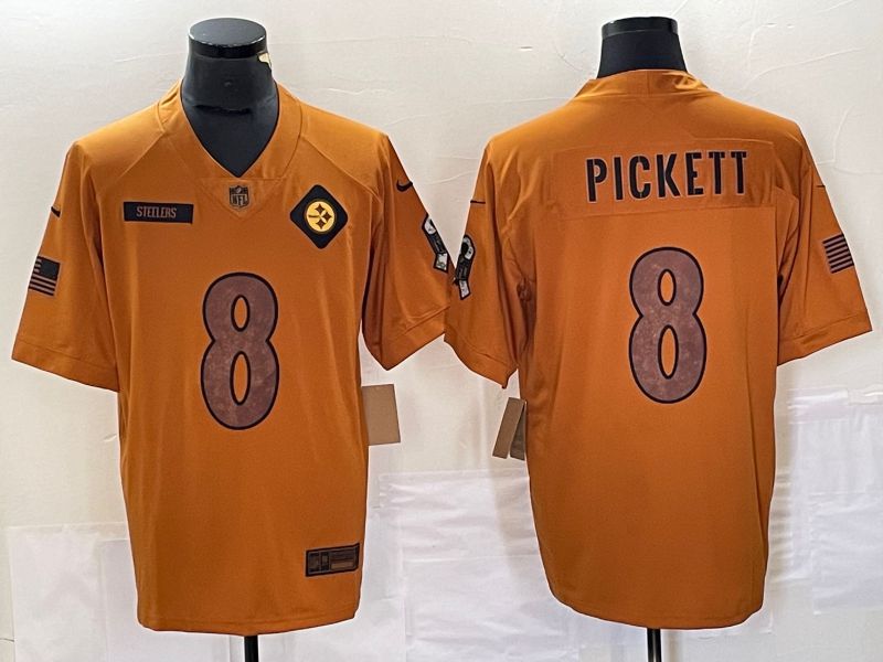 Men Pittsburgh Steelers #8 Pickett brown Nike 2023 Salute To Service Limited NFL Jersey->pittsburgh steelers->NFL Jersey